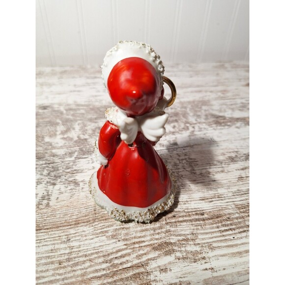 Vintage Christmas Bell Angel Holding Candle Light Lefton Japan ultra Rare HTF - Picture 4 of 12